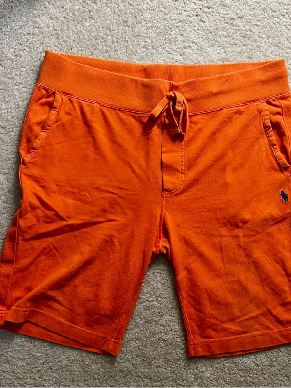 POLO RALPH LAUREN 100% Cotton French Terry Side Stripe Shorts